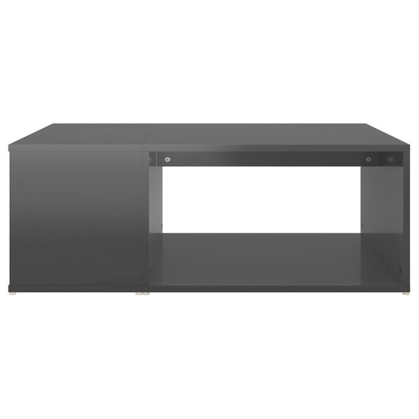 vidaXL Coffee Table High Gloss Grey 90x67x33 cm Engineered Wood