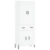 vidaXL Highboard White 69.5x34x180 cm Engineered Wood