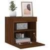vidaXL TV Wall Cabinets with LED Lights 2 pcs Brown Oak 40x30x40 cm