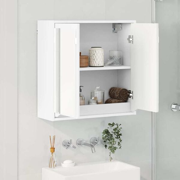 vidaXL Bathroom Mirror Cabinet White 60 x 20 x 60 cm Engineered Wood