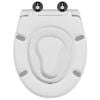 vidaXL Toilet Seat White 47 x 37 x 4 cm Duroplast