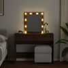 vidaXL Dressing Table with LED Brown Oak 100x40x130 cm