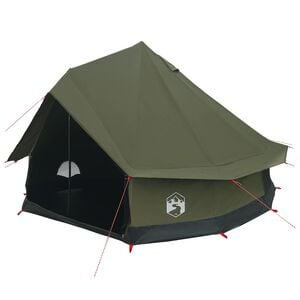 vidaXL Family Tent Army Green 8-Person Polycotton