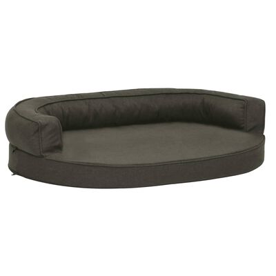 vidaXL Ergonomic Dog Bed Mattress 75x53 cm Linen Look Dark Grey