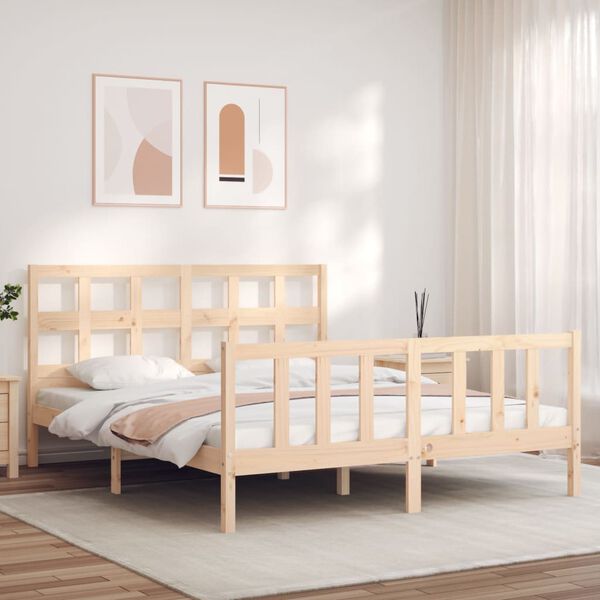 vidaXL Bed Frame without Mattress 160x200 cm Solid Wood Pine
