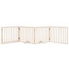 vidaXL Dog Gate with Door Foldable 4 Panels 320 cm Poplar Wood