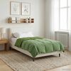 vidaXL Full Year Duvet Quilted Green 135 x 220 cm Microfiber