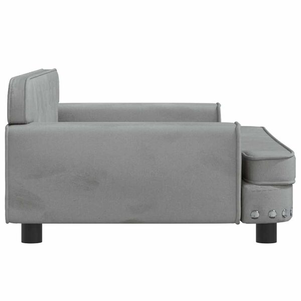 vidaXL Kids Sofa Light Grey 90x53x30 cm Velvet