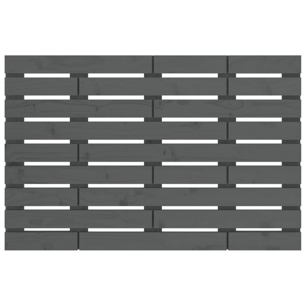 vidaXL Wall Headboard Grey 81x3x63 cm Solid Wood Pine