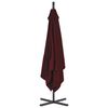 vidaXL Cantilever Garden Parasol with Steel Pole 250x250 cm Wine Red