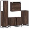 vidaXL 4&nbsp;Piece Bathroom Furniture Set&nbsp;Brown Oak Engineered Wood