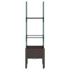 vidaXL Garden Planter with Trellis Brown 40x40x142.5 cm PP