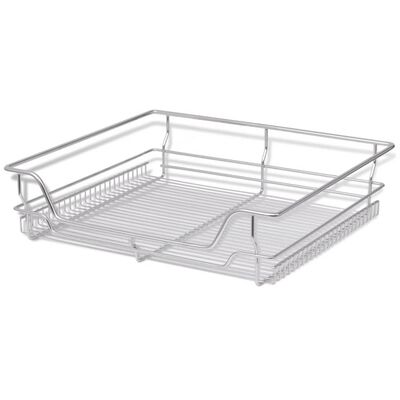 vidaXL Pull-Out Wire Baskets 2 pcs Silver 600 mm