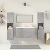 vidaXL 4 Piece Bathroom Furniture Set Concrete Grey Engineered Wood