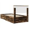 vidaXL Bed Frame with Headboard Smoked Oak 90 x 190 cm Engineered Wood