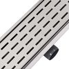 vidaXL Linear Shower Drain Line 1030x140 mm Stainless Steel