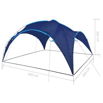 vidaXL Party Tent Arch 450x450x265 cm Dark Blue