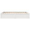 vidaXL Bed Frame without Mattress White 150x200 cm King Size Solid Wood Pine
