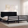 vidaXL Bed Frame without Mattress Black 200x200 cm Solid Wood