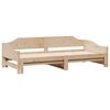 vidaXL Daybed with Trundle without Mattress 90x200 cm Solid Wood