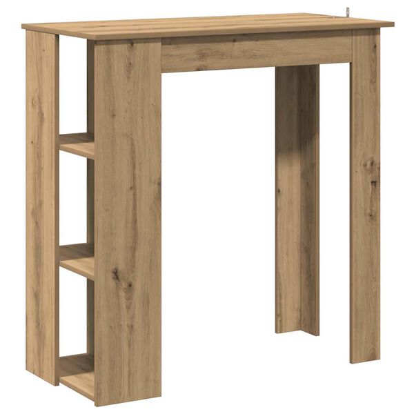 vidaXL Bar Table with Shelf Artisan Oak 102x50x103.5 cm Engineered Wood