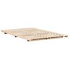 vidaXL Floor Bed Frame Brown 120 x190 cm Solid pine wood