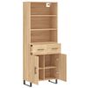 vidaXL Highboard Sonoma Oak 69.5x34x180 cm Engineered Wood