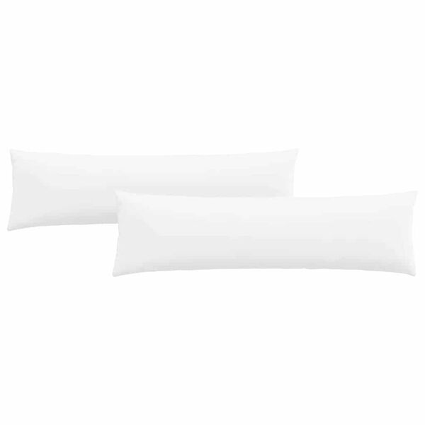 vidaXL Sofa Pillows 2 pcs White 145 x 40 cm Fabric