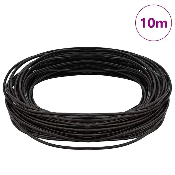vidaXL Leather Cord Dark Brown &Oslash;1 mm x 10 m Leather