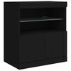 vidaXL Sideboard with LED Lights Black 283x37x67 cm