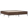 vidaXL Bed Frame without Mattress Brown Oak 180x200 cm Super King