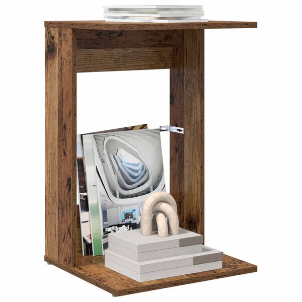 vidaXL Side Table Old Wood 40 x 38 x 62.5 cm Engineered Wood