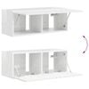 vidaXL TV Cabinet Set 3 pcs High Gloss White Engineered Wood