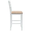vidaXL Dining Chairs 2 pcs White 40 x 47.5 x 99.5 cm Solid Rubber Wood