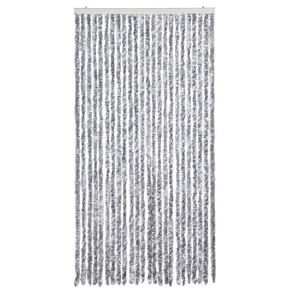 vidaXL Insect Curtain White and Grey 100x220 cm Chenille