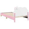 vidaXL Children's Bed Frame with Headboard Pink 90 x 190 cm PU
