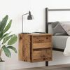 vidaXL Wall-mounted Bedside Cabinet Old Wood 38x34x40 cm