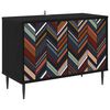 vidaXL TV Cabinet OMMEN 69 x 33 x 50.5 cm Black Oak Engineered Wood