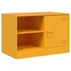 vidaXL TV Cabinets 2 pcs Mustard Yellow 67x39x44 cm Steel