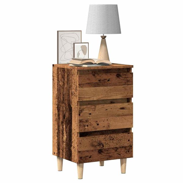 vidaXL Bedside Cabinet Old Wood 40x35x69 cm Engineered Wood