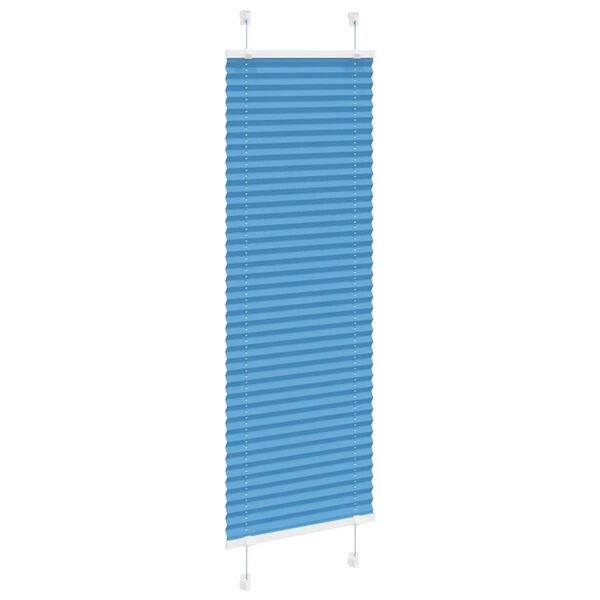 vidaXL Pleated Blind Blue 40x150 cm Fabric Width 39.4 cm Polyester