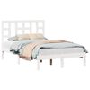 vidaXL Bed Frame without Mattress White 120x190 cm Small Double Solid Wood