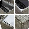 vidaXL Garden Storage Box Poly Rattan 100x50x50 cm Grey