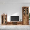 vidaXL TV Cabinet Set with Drawer FLORIN Old Wood Engineered Wood