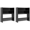 vidaXL Wall Shoe Cabinets 2 pcs High Gloss Black 60x18x60 cm Engineered Wood