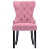 vidaXL Dining Chairs 2 pcs Pink Velvet