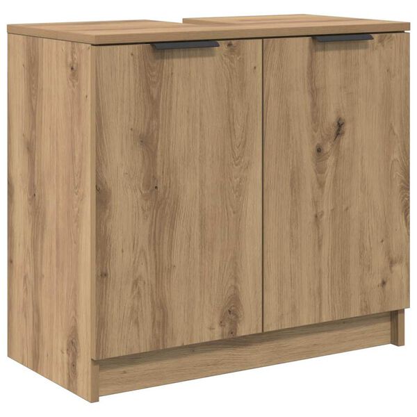 vidaXL Bathroom Cabinet with Storage Artisan Oak 64.5 x 33.5 x 59 cm