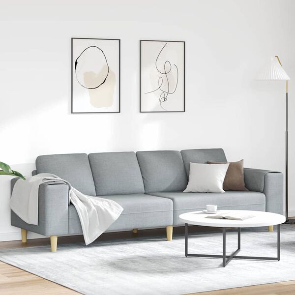 vidaXL Sofa Set Light grey Fabric