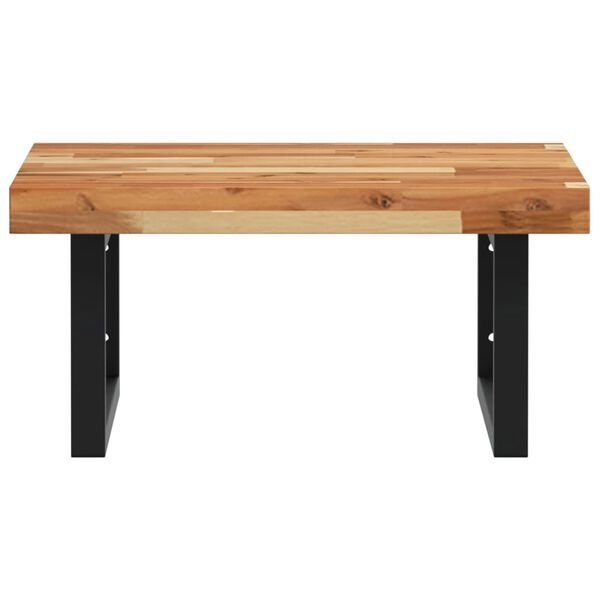 vidaXL Basin Shelf Wall Mounted Steel and Solid Wood Acacia