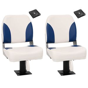 vidaXL Boat Seats 2 pcs with Pedestal 360&deg; Rotatable